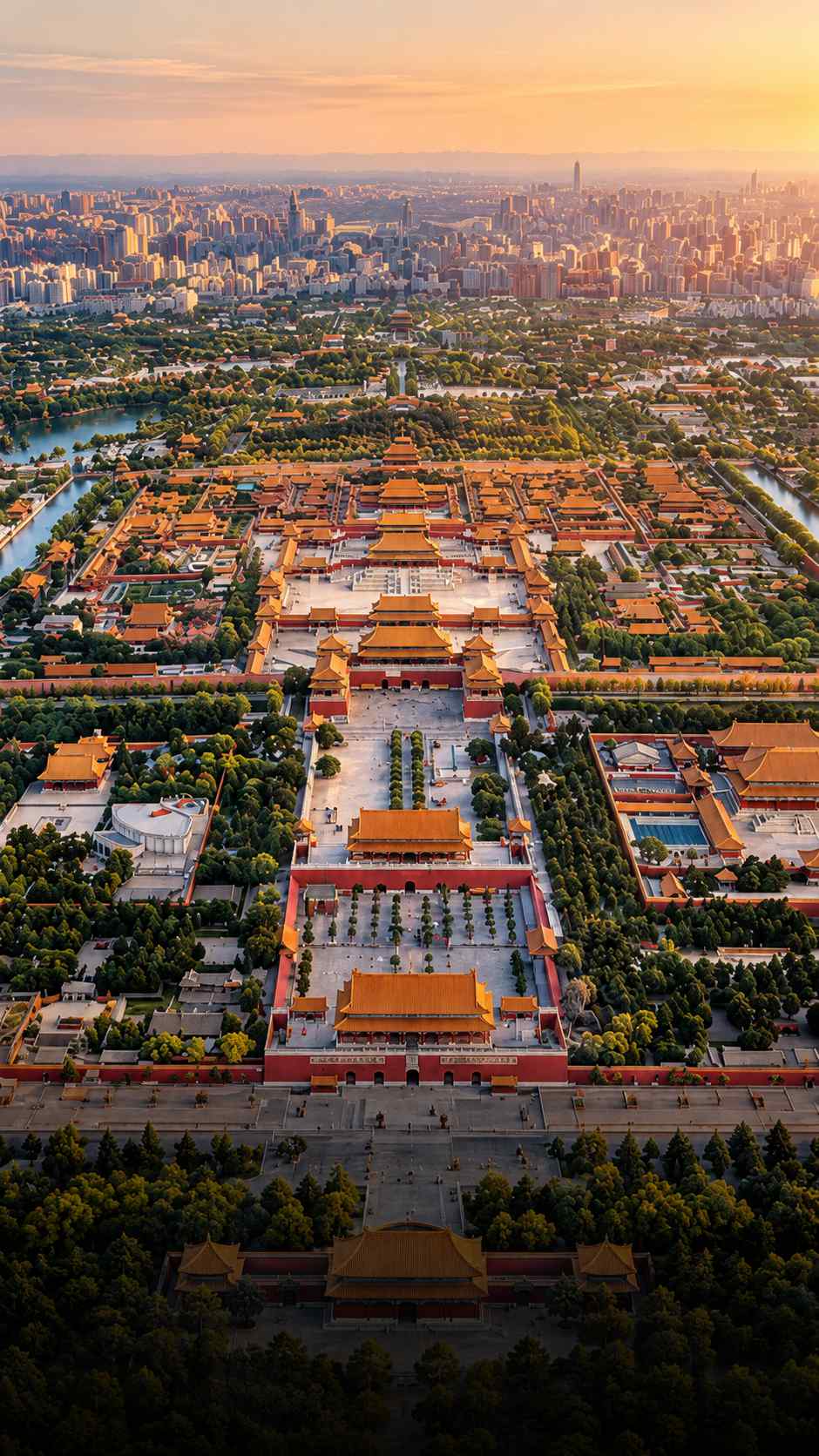 Aerial view of the imperial palace complex